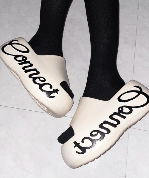 me+em select(ミームセレクト)の「レタリングロゴ厚底スライドサンダル / lettering logo platform slide sandals(サンダル・レディース・アイボリー/ブラック/ピンク・LARGE/MEDIUM/SMALL)」の20枚目の写真