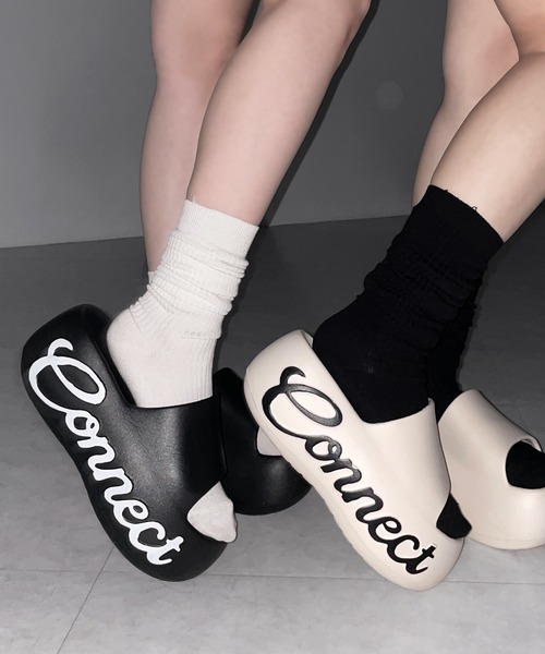 me+em select(ミームセレクト)の「レタリングロゴ厚底スライドサンダル / lettering logo platform slide sandals(サンダル・レディース・アイボリー/ブラック/ピンク・LARGE/MEDIUM/SMALL)」の10枚目の写真