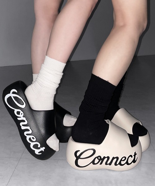 me+em select(ミームセレクト)の「レタリングロゴ厚底スライドサンダル / lettering logo platform slide sandals(サンダル・レディース・アイボリー/ブラック/ピンク・LARGE/MEDIUM/SMALL)」の14枚目の写真