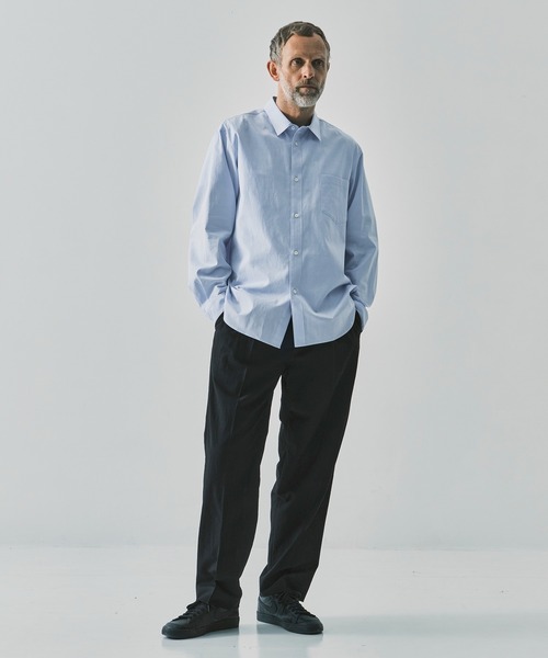 IRENISA(イレニサ)の「【irenisa/イレニサ】別注ONE TUCKS STRAIGHT TROUSERS(スラックス・メンズ・ライトグレー/ブラック・2/3)」の11枚目の写真