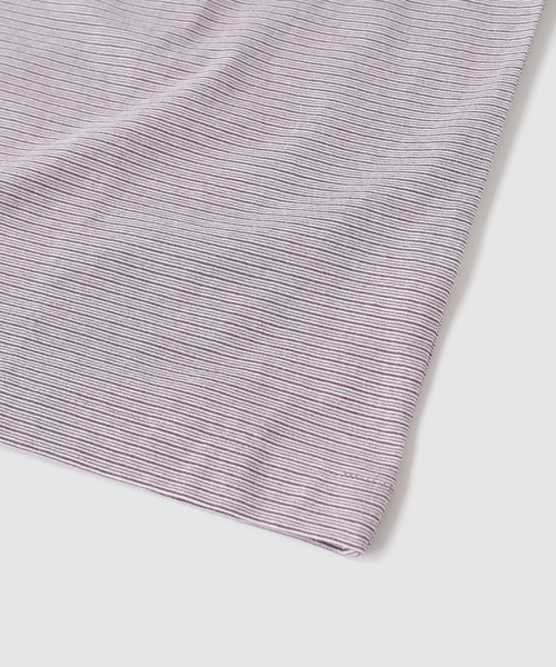Kaptain Sunshine(キャプテン サンシャイン)の「KAPTAIN SUNSHINE / キャプテンサンシャイン Hard Twisted Stripe Jersey(Tシャツ/カットソー・メンズ・ブラウン/ライトグレー・4/3)」の5枚目の写真