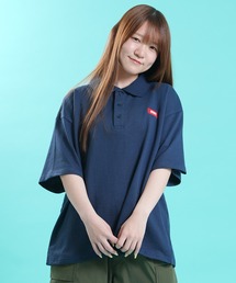 SIDEWAY STANCE（サイドウェイスタンス）の「【SIDEWAY STANCE】 ボックスロゴ刺しゅう スウェット 半袖 ポロシャツ（ポロシャツ）」