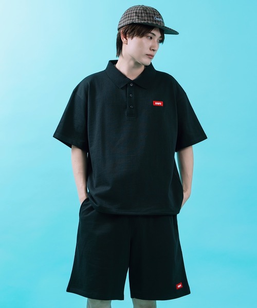 SIDEWAY STANCE(サイドウェイスタンス)の「【SIDEWAY STANCE】 ボックスロゴ刺しゅう スウェット 半袖 ポロシャツ(ポロシャツ・メンズ・ブラック/杢グレー/ネイビー・LARGE/MEDIUM/SMALL/X-LARGE)」の20枚目の写真