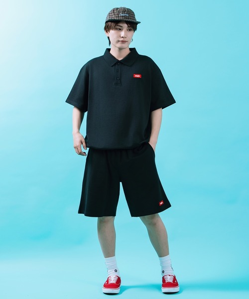 SIDEWAY STANCE(サイドウェイスタンス)の「【SIDEWAY STANCE】 ボックスロゴ刺しゅう スウェット 半袖 ポロシャツ(ポロシャツ・メンズ・ブラック/杢グレー/ネイビー・LARGE/MEDIUM/SMALL/X-LARGE)」の21枚目の写真