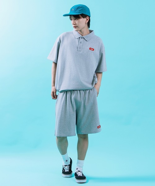 SIDEWAY STANCE(サイドウェイスタンス)の「【SIDEWAY STANCE】 ボックスロゴ刺しゅう スウェット 半袖 ポロシャツ(ポロシャツ・メンズ・ブラック/杢グレー/ネイビー・LARGE/MEDIUM/SMALL/X-LARGE)」の14枚目の写真