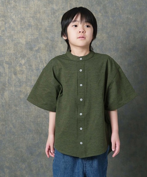 SHISKY(シスキー)の「マルチファンクション オーバーサイズ 半袖シャツ(926-00)(シャツ/ブラウス・キッズ・オフホワイト/カーキ/ブラック/ベージュ/チャコール・110/120/130/140/150/160)」の5枚目の写真