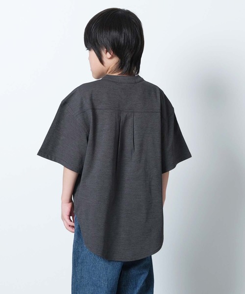SHISKY(シスキー)の「マルチファンクション オーバーサイズ 半袖シャツ(926-00)(シャツ/ブラウス・キッズ・オフホワイト/カーキ/ブラック/ベージュ/チャコール・110/120/130/140/150/160)」の12枚目の写真