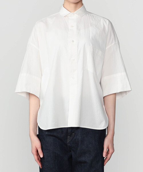 TICCA(ティッカ)の「TICCA | 〈別注〉 スクエア 半袖ダブルカフスシャツ WOMEN(シャツ/ブラウス・レディース・ホワイト・F)」の5枚目の写真