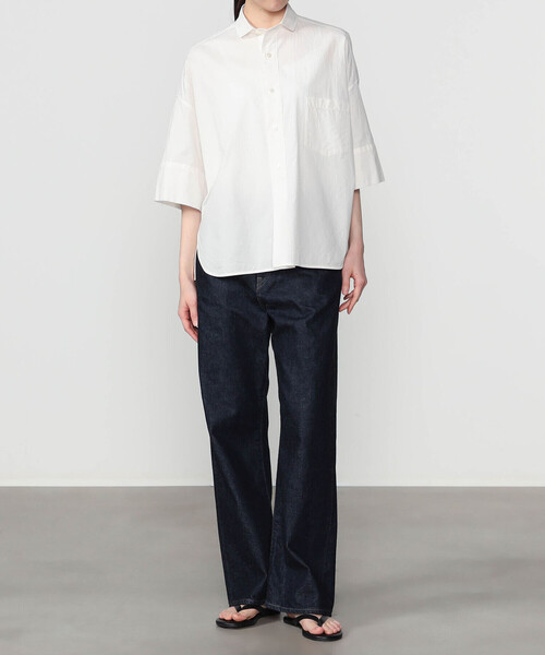 TICCA(ティッカ)の「TICCA | 〈別注〉 スクエア 半袖ダブルカフスシャツ WOMEN(シャツ/ブラウス・レディース・ホワイト・F)」の2枚目の写真