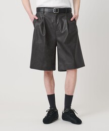 レザーライク 2P バギー ショーツ