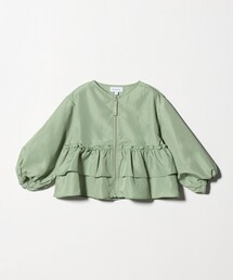 green label relaxing（グリーンレーベルリラクシング）の「フリル ギャザーブルゾン / キッズ  100cm-160cm 撥水 UVカット 遮熱（ナイロンジャケット）」