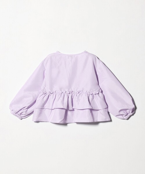 green label relaxing(グリーンレーベルリラクシング)の「フリル ギャザーブルゾン / キッズ 100cm-160cm 撥水 UVカット 遮熱(ナイロンジャケット・キッズ・ライラック/ブラック/ライム・130cm/110cm/160cm/100cm/120cm/140cm/150cm)」の21枚目の写真