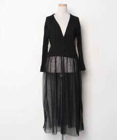 YOHEI OHNO/ヨウヘイオオノ】Cowhide Velor Cycling Dress/ロング