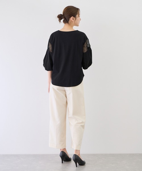 Jayro(ジャイロ)の「袖メッシュブラウス(シャツ/ブラウス・レディース・ホワイト系その他/ネイビー/ブラック・38)」の22枚目の写真