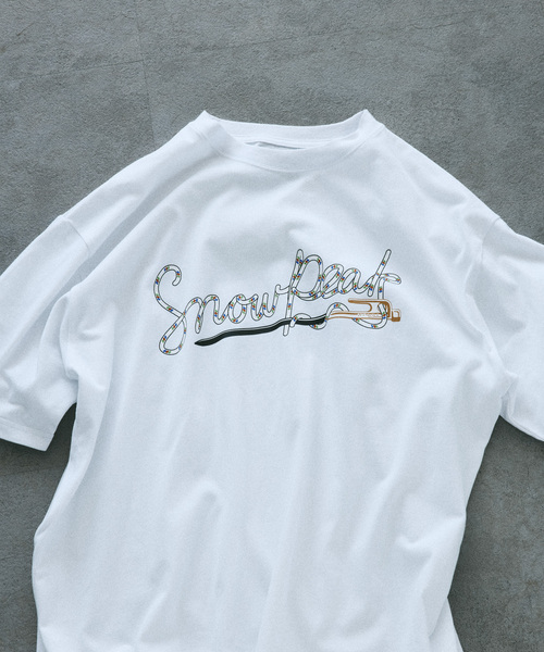 Snow Peak（スノーピーク）の「Snow Peak / スノーピーク 別注 ペグ＆ロープ ロゴTシャツ（Tシャツ/カットソー・メンズ・チャコールグレー/ホワイト・SMALL/MEDIUM/LARGE）」の4枚目の写真