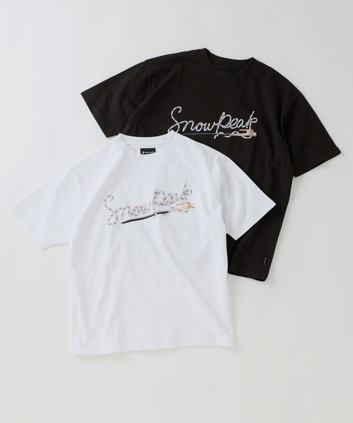 Snow Peak（スノーピーク）の「Snow Peak / スノーピーク 別注 ペグ＆ロープ ロゴTシャツ（Tシャツ/カットソー・メンズ・チャコールグレー/ホワイト・SMALL/MEDIUM/LARGE）」の8枚目の写真