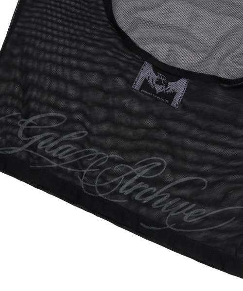 GILAARCHIVE(ギラアーカイブ)の「LETTERING LOGO BACKLESS SHEER TOP_BLACK(Tシャツ/カットソー・レディース・その他・FREE)」の6枚目の写真