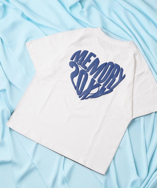 #MEMORY(メモリー)の「【MEMORY】ハートロゴ ヘビーウェイトTシャツ / Heart Logo Heavyweight T-Shirt(Tシャツ/カットソー・メンズ・ホワイト/ネイビー/ブラック・M/L/XL)」の2枚目の写真