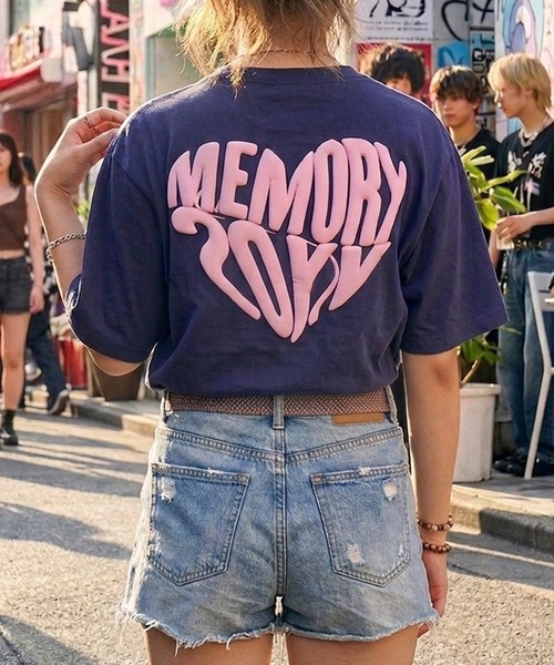 #MEMORY(メモリー)の「【MEMORY】ハートロゴ ヘビーウェイトTシャツ / Heart Logo Heavyweight T-Shirt(Tシャツ/カットソー・メンズ・ホワイト/ネイビー/ブラック・M/L/XL)」の4枚目の写真