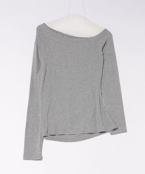 MEMECLE（メメクル）の「【 MEMECLE / メメクル 】アイレットワンショルダートップス（Tシャツ/カットソー・レディース・ライトグレー/ライトブルー/ブラック/ホワイト・FREE）」の17枚目の写真