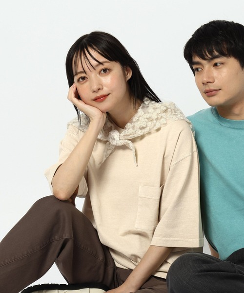GLOBAL WORK(グローバルワーク)の「フェードカコウTシャツ/半袖TEE/678437(Tシャツ/カットソー・メンズ・ライトグリーン/チャコールグレー/イエロー系その他3・LARGE/MEDIUM/SMALL/X-LARGE)」の3枚目の写真