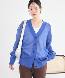 【一部WEB限定】シアーVネックカーディガン