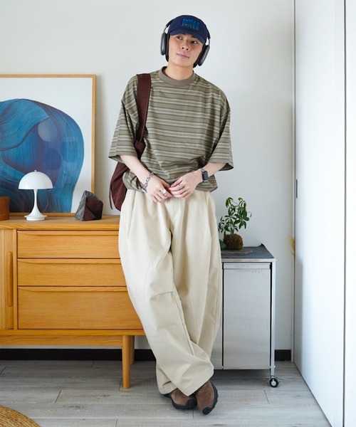 ZOZOMARKET by idaka（ゾゾマーケットバイイダカ）の「【インフルエンサー idakaセレクト】マルチボーダーリラックスTシャツ（Tシャツ/カットソー・メンズ・グレー/ブラック・M/L）」の7枚目の写真