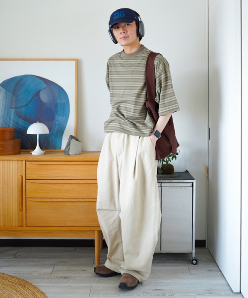 ZOZOMARKET by idaka（ゾゾマーケットバイイダカ）の「【インフルエンサー idakaセレクト】マルチボーダーリラックスTシャツ（Tシャツ/カットソー・メンズ・グレー/ブラック・M/L）」の8枚目の写真