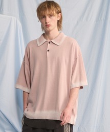 MAISON SPECIAL（メゾンスペシャル）の「《UNISEX》High Twist Prime-Over Pigment Bleach Knit Polo Shirt ハイツイストプライムオーバーピグメントブリーチニットポロシャツ【MAISON SPECIAL メゾンスペシャル】（ポロシャツ）」