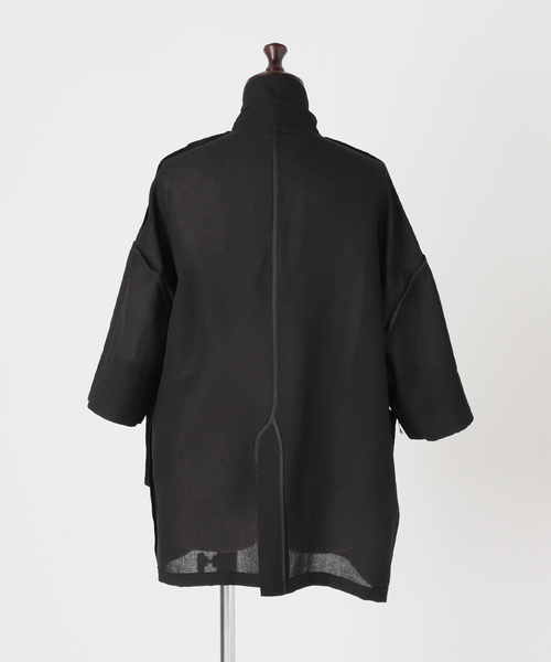 B.C STOCK（ベーセーストック）の「《追加》手洗い可 / ハーフスリーブジャケット（その他アウター・レディース・ベージュ/ブラック・FREE）」の14枚目の写真