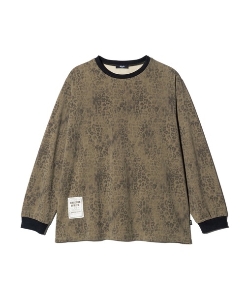 glamb(グラム)の「Leopard Trim Cutsew / レオパードトリムカットソー(Tシャツ/カットソー・メンズ・ホワイト/カーキ・S/M/L)」の11枚目の写真