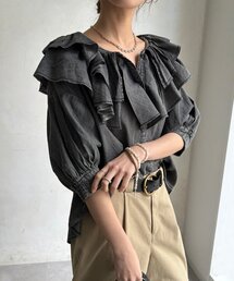 WEB限定】リヨセルデニム半袖シャツ（シャツ/ブラウス）｜DouDou