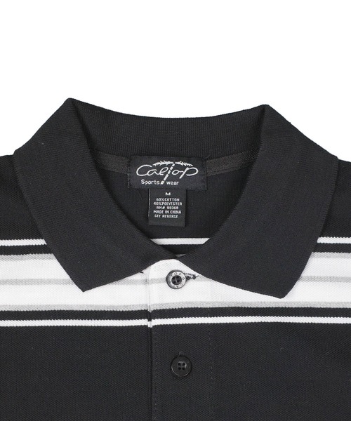 Cal Top(キャルトップ)の「【T19】【Cal Top/キャルトップ】STRIPE POLO SHIRTS(ポロシャツ・メンズ・ネイビー/レッド/ブラック/グレー・MEDIUM/SMALL/LARGE/X-LARGE/XXX-LARGE)」の22枚目の写真