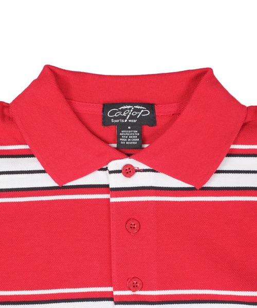 Cal Top(キャルトップ)の「【T19】【Cal Top/キャルトップ】STRIPE POLO SHIRTS(ポロシャツ・メンズ・ネイビー/レッド/ブラック/グレー・MEDIUM/SMALL/LARGE/X-LARGE/XXX-LARGE)」の14枚目の写真