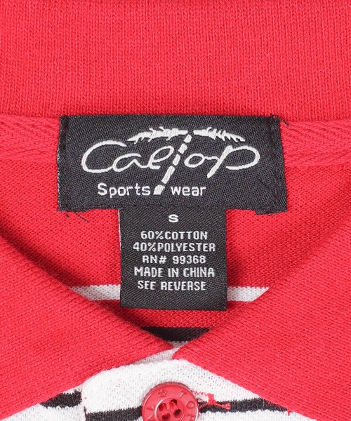 Cal Top(キャルトップ)の「【T19】【Cal Top/キャルトップ】STRIPE POLO SHIRTS(ポロシャツ・メンズ・ネイビー/レッド/ブラック/グレー・MEDIUM/SMALL/LARGE/X-LARGE/XXX-LARGE)」の15枚目の写真
