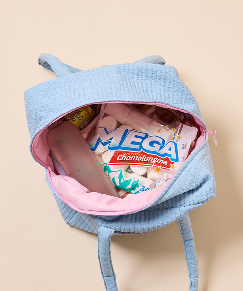 FREAK'S STORE(フリークスストア)の「Aya kawasaki for FREAK'S STORE/アヤカワサキ 【Beach & Festival】別注 ボストンバッグ/キルティングバッグ(トートバッグ・レディース・ラベンダー/サックスブルー・ONE SIZE)」の8枚目の写真