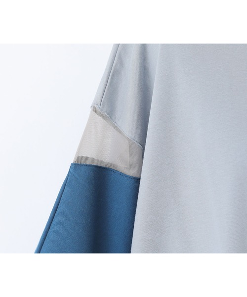 n'OrLABEL(ノアールレーベル)の「【接触冷感】配色メッシュ切替ドルマンカットソー(Tシャツ/カットソー・レディース・ブラック/ライトブルー/グレイッシュベージュ・FREE)」の21枚目の写真