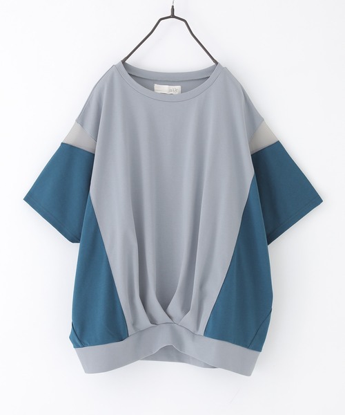 n'OrLABEL(ノアールレーベル)の「【接触冷感】配色メッシュ切替ドルマンカットソー(Tシャツ/カットソー・レディース・ブラック/ライトブルー/グレイッシュベージュ・FREE)」の17枚目の写真