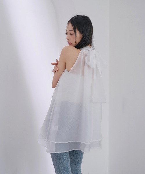 SOELA（ソエラ）の「【INGNI　SOELA] マルチWAYアメスリチュニックブラウス／WEB限定（シャツ/ブラウス・レディース・アイボリー/ピンク/ブラック・FREE）」の9枚目の写真