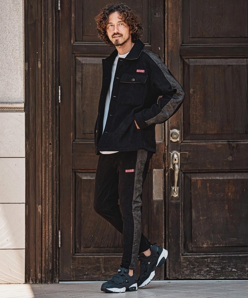 felkod(フィルコッド)の「mp15142- Synthetic Leather×Fleece-Back Corduroy Easy Pants コーデュロイ イージーパンツ(F26A120)(その他パンツ・メンズ・グレイッシュベージュ/ブラック・S/M/L)」の6枚目の写真