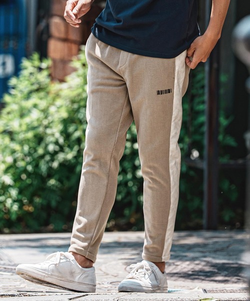 felkod(フィルコッド)の「mp15142- Synthetic Leather×Fleece-Back Corduroy Easy Pants コーデュロイ イージーパンツ(F26A120)(その他パンツ・メンズ・グレイッシュベージュ/ブラック・S/M/L)」の12枚目の写真