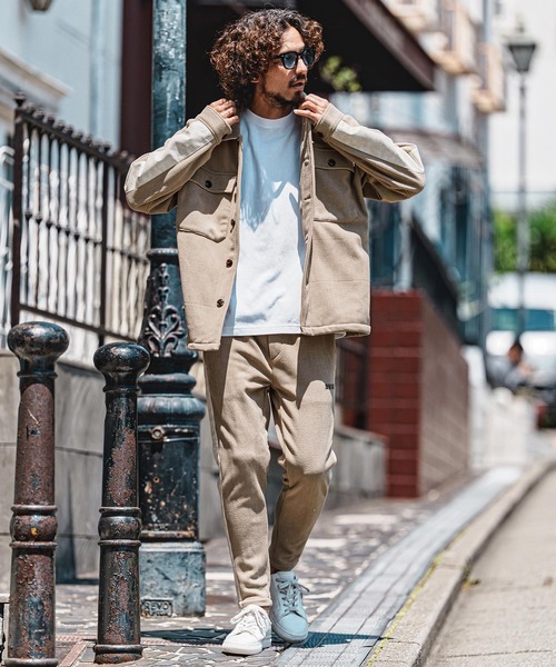 felkod(フィルコッド)の「mp15142- Synthetic Leather×Fleece-Back Corduroy Easy Pants コーデュロイ イージーパンツ(F26A120)(その他パンツ・メンズ・グレイッシュベージュ/ブラック・S/M/L)」の17枚目の写真