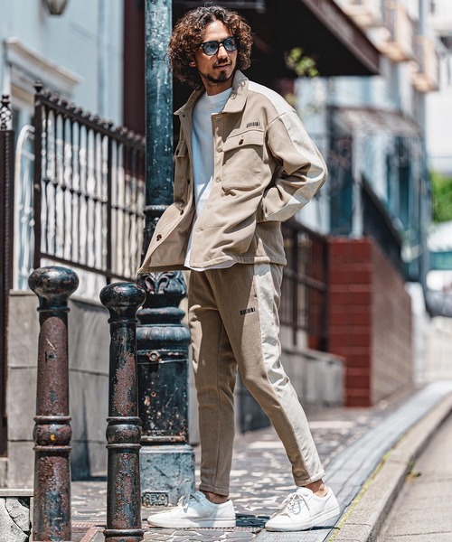 felkod(フィルコッド)の「mp15142- Synthetic Leather×Fleece-Back Corduroy Easy Pants コーデュロイ イージーパンツ(F26A120)(その他パンツ・メンズ・グレイッシュベージュ/ブラック・S/M/L)」の18枚目の写真