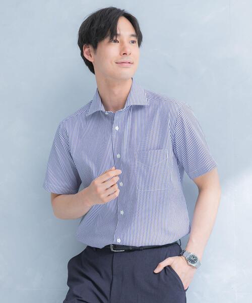 URBAN RESEARCH DOORS(アーバンリサーチドアーズ)の「LIFE STYLE TAILOR セミワイド半袖シャツ(シャツ/ブラウス・メンズ・ブルー系その他/ブルー・41/39)」の2枚目の写真