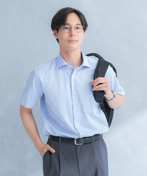URBAN RESEARCH DOORS(アーバンリサーチドアーズ)の「LIFE STYLE TAILOR セミワイド半袖シャツ(シャツ/ブラウス・メンズ・ブルー系その他/ブルー/ホワイト・41/39/43/37)」の21枚目の写真