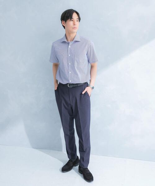 URBAN RESEARCH DOORS(アーバンリサーチドアーズ)の「LIFE STYLE TAILOR セミワイド半袖シャツ(シャツ/ブラウス・メンズ・ブルー系その他/ブルー/ホワイト・41/39/43/37)」の6枚目の写真