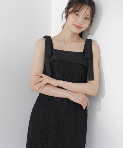 PROPORTION BODY DRESSING(プロポーションボディドレッシング)の「リボン付きレースワンピース / 1216240700(ワンピース・レディース・ホワイト系その他/ブラック・SMALL/P/S/MEDIUM)」の5枚目の写真