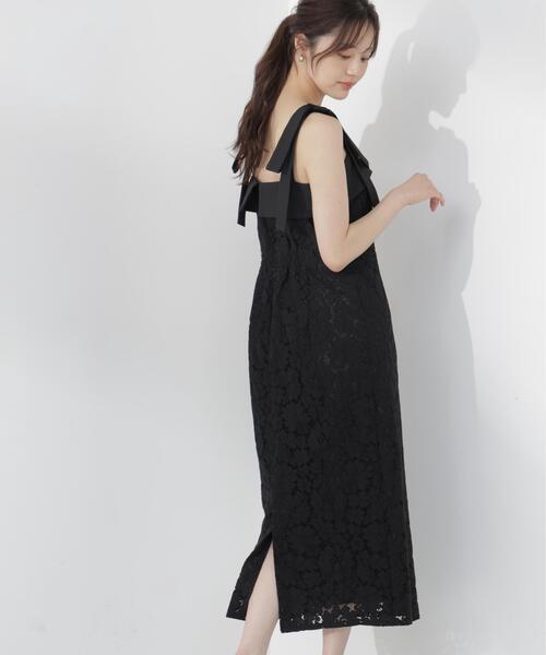 PROPORTION BODY DRESSING(プロポーションボディドレッシング)の「リボン付きレースワンピース / 1216240700(ワンピース・レディース・ホワイト系その他/ブラック・SMALL/P/S/MEDIUM)」の6枚目の写真