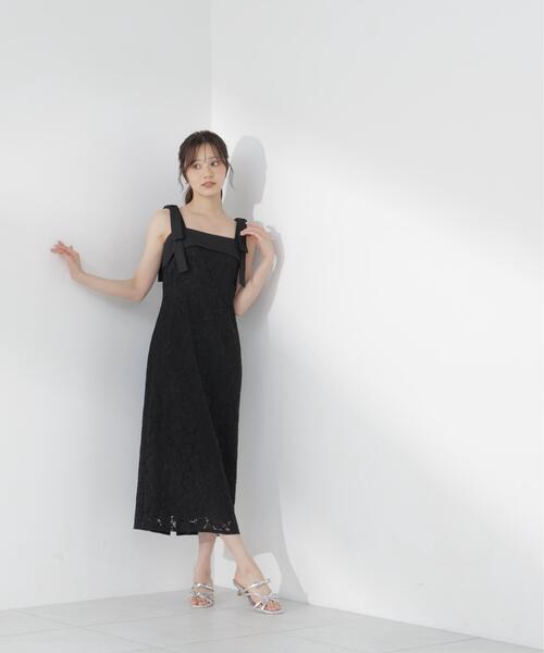 PROPORTION BODY DRESSING(プロポーションボディドレッシング)の「リボン付きレースワンピース / 1216240700(ワンピース・レディース・ホワイト系その他/ブラック・SMALL/P/S/MEDIUM)」の9枚目の写真