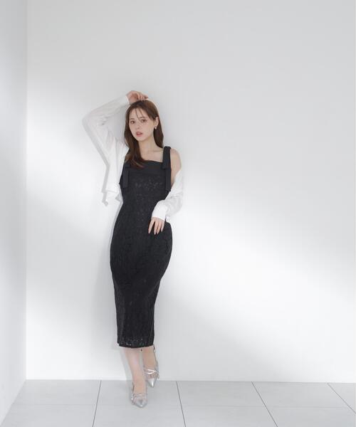 PROPORTION BODY DRESSING(プロポーションボディドレッシング)の「リボン付きレースワンピース / 1216240700(ワンピース・レディース・ホワイト系その他/ブラック・SMALL/P/S/MEDIUM)」の11枚目の写真